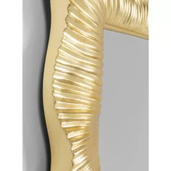 KARE Design Spiegel-Wandspiegel Wavy Brass 94X124Cm