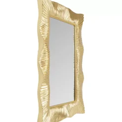 KARE Design Spiegel-Wandspiegel Wavy Brass 94X124Cm