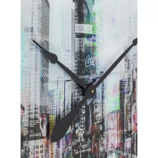 KARE Design Uhren-Wanduhr Glas Times Square O80Cm