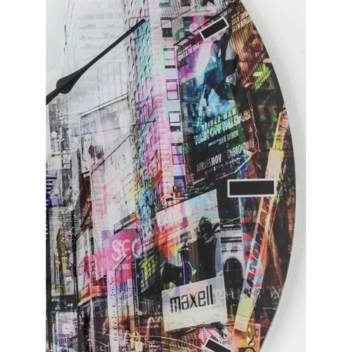 KARE Design Uhren-Wanduhr Glas Times Square O80Cm