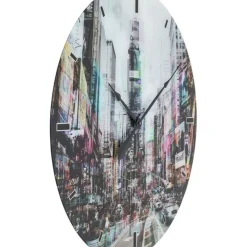 KARE Design Uhren-Wanduhr Glas Times Square O80Cm