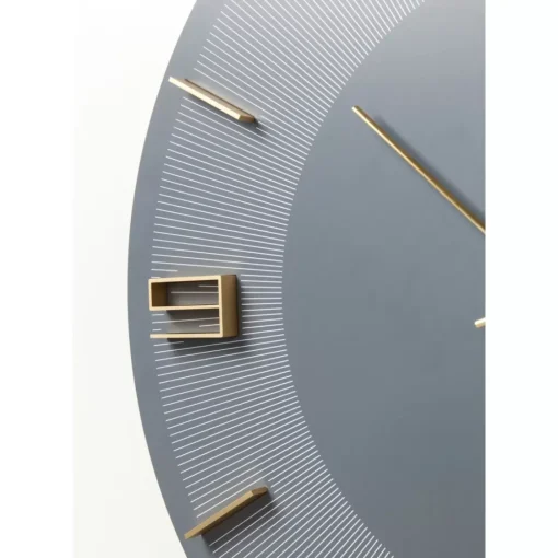 KARE Design Uhren-Wanduhr Leonardo Grau/Gold