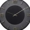 KARE Design Uhren-Wanduhr Leonardo Schwarz/Gold 50