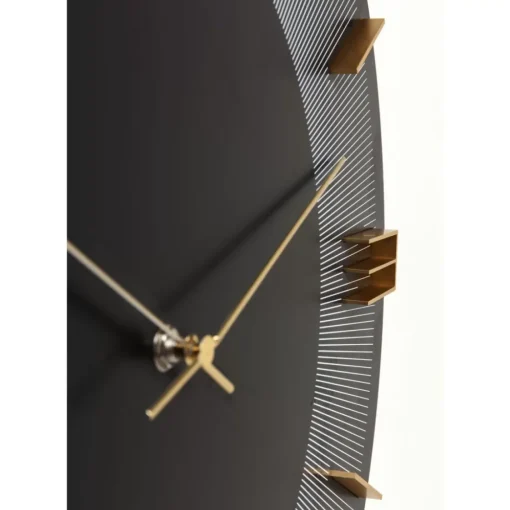 KARE Design Uhren-Wanduhr Leonardo Schwarz/Gold 50