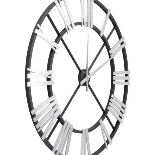 KARE Design Uhren-Wanduhr Nevio Silber O95Cm