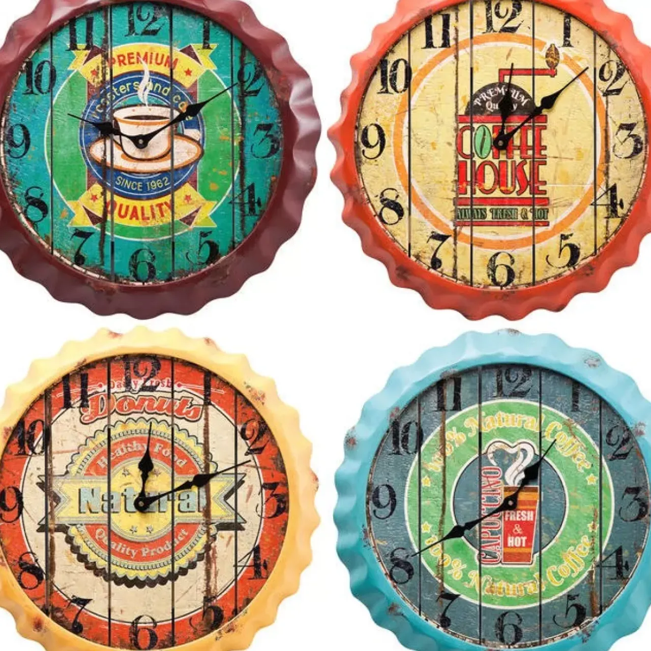 KARE Design Uhren-Wanduhr Vintage Coffee Sortiert