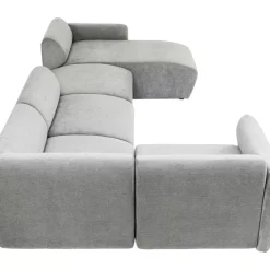 KARE Design Sofas & Couches-Wohnlandschaft 2 Lucca Grau Rechts 328Cm