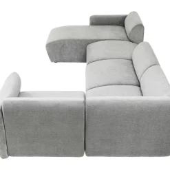 KARE Design Sofas & Couches-Wohnlandschaft 2 Lucca Grau Links 328Cm