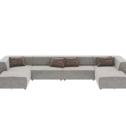 KARE Design Sofas & Couches-Wohnlandschaft Infinity Malibu Grau 434Cm