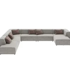 KARE Design Sofas & Couches-Wohnlandschaft Infinity Miami Grau 417Cm