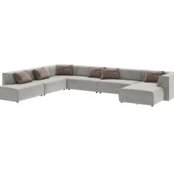 KARE Design Sofas & Couches-Wohnlandschaft Infinity Miami Grau 417Cm
