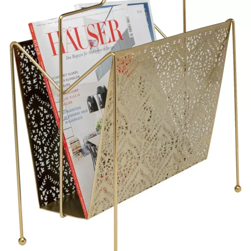KARE Design Zeitungsständer-Zeitungsständer Basket Gold Gros