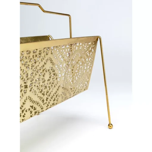 KARE Design Zeitungsständer-Zeitungsständer Basket Gold Klein